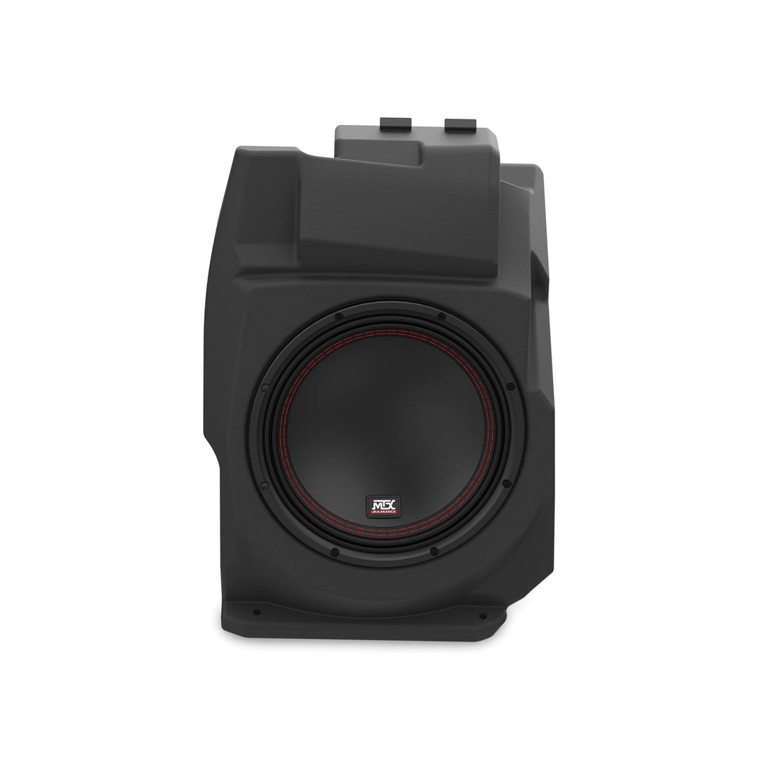 mtx subwoofer and enclosure for polaris pro xp  on white background