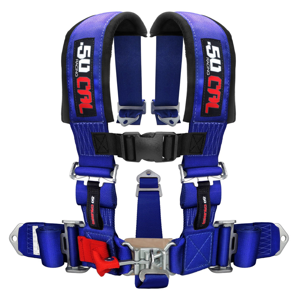 blue 2 inch 5 point 50 caliber racing UTV seatbelt harness