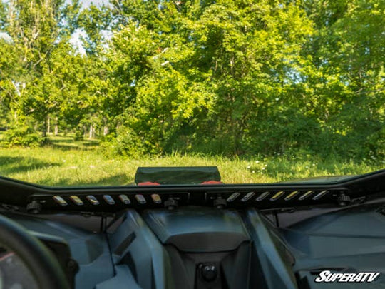 Can-Am Maverick X3 Glass Windshield by SuperATV: Scratch-Resistant with UV Protection and Manual Wiper