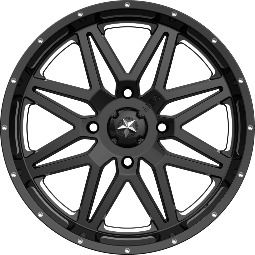 MSA M26 Vibe Milled Gloss Black UTV Wheel - Revolution Off-Road