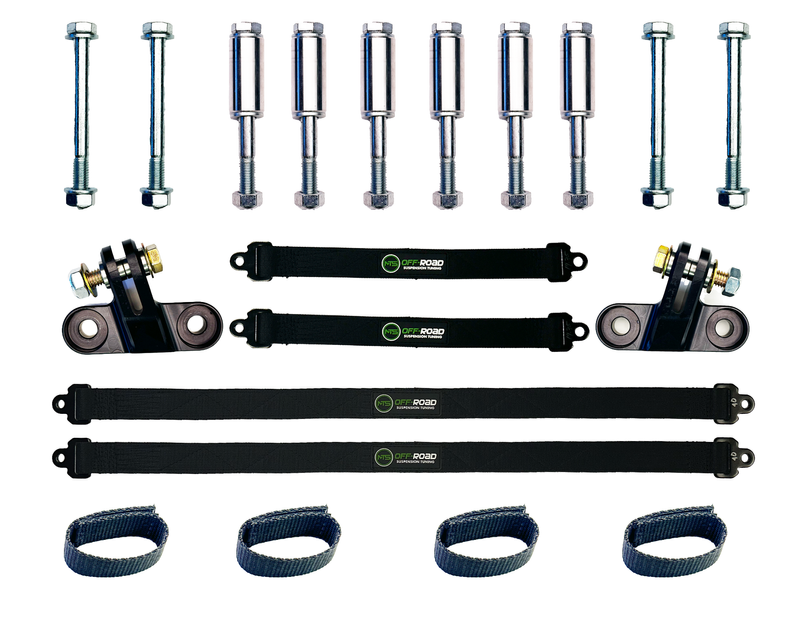 mts offroad limit strap kit with 4 straps, hardware, mounts and straps for canam x3 