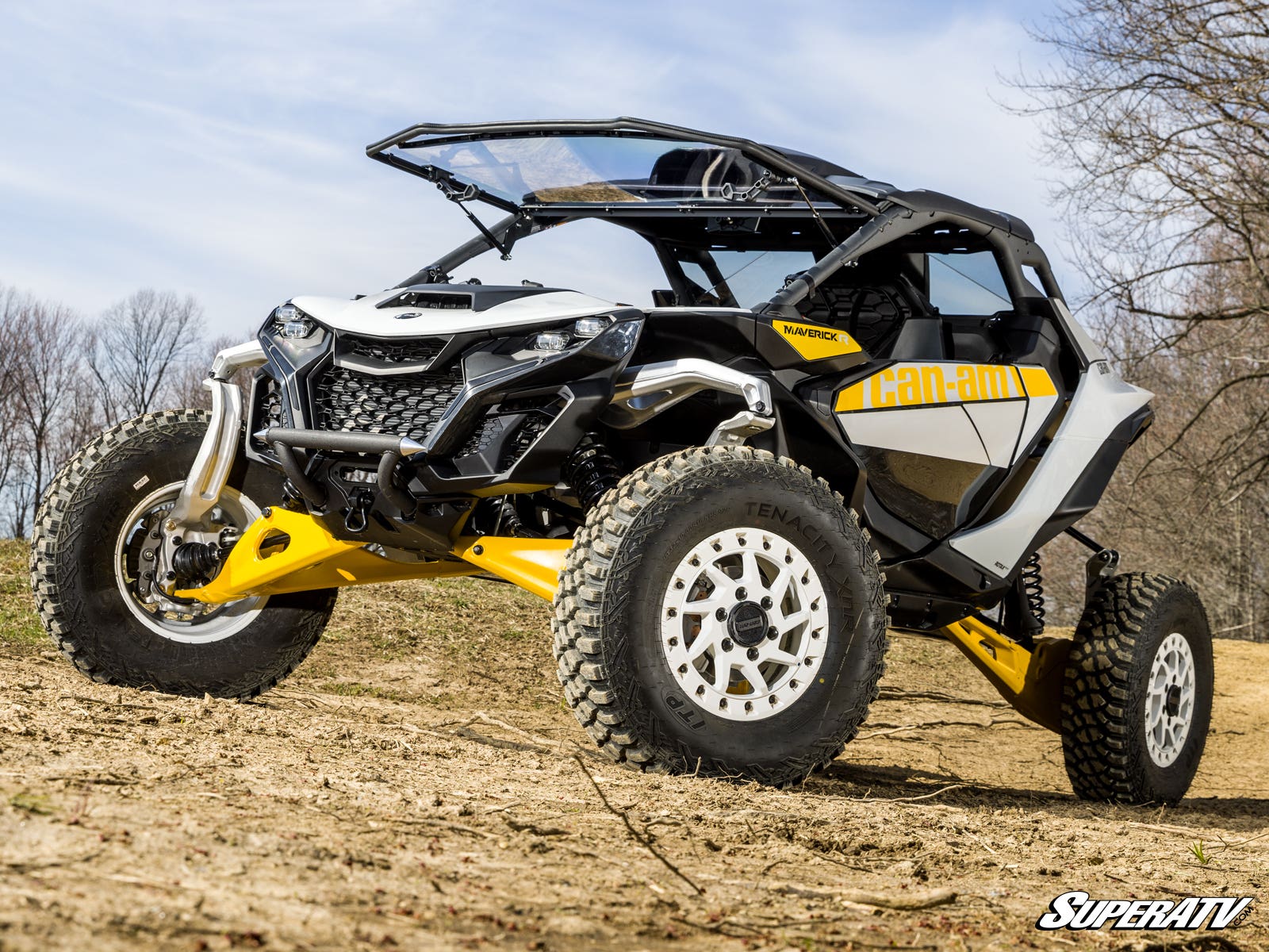 Can-Am Maverick R Scratch-Resistant Flip Windshield | Ultimate Versatility and Durability