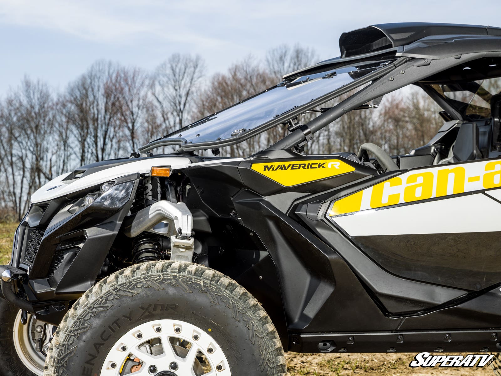 Can-Am Maverick R Scratch-Resistant Flip Windshield | Ultimate Versatility and Durability