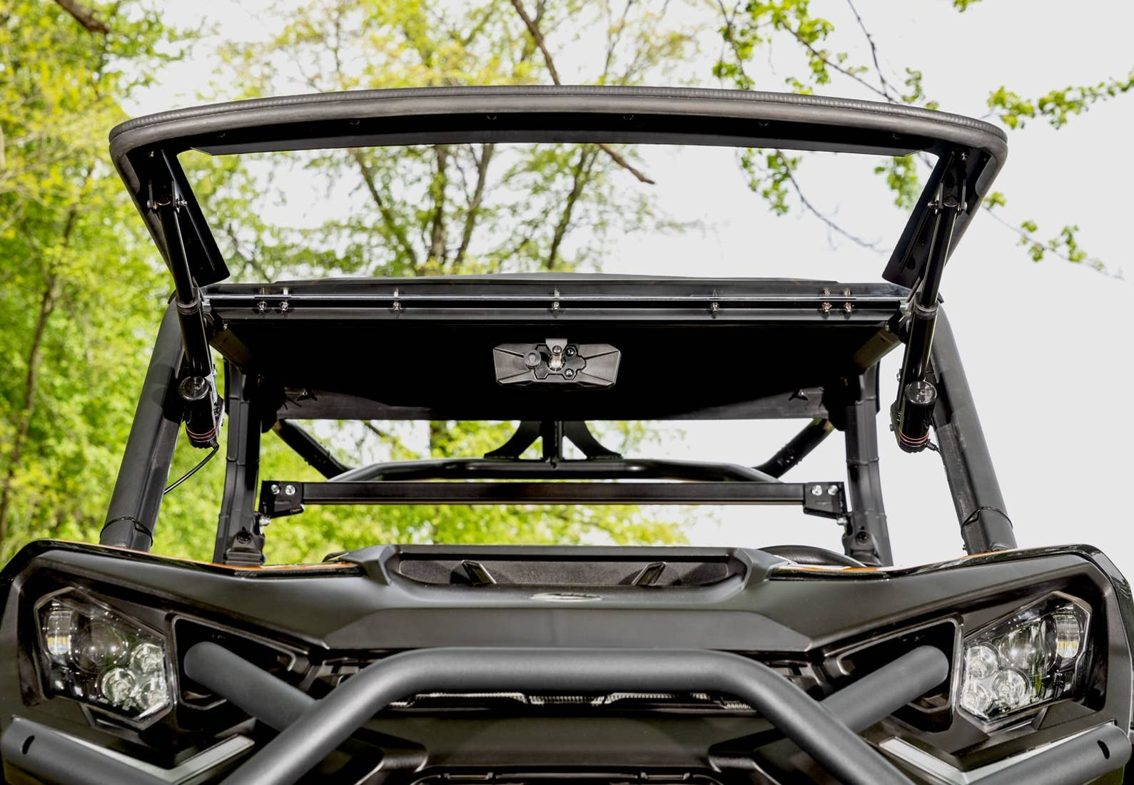 SuperATV Power Flip Up Windshield | CanAm Commander