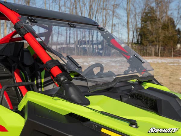 SuperATV Scratch Resistant Flip Up Windshield Polaris Turbo R