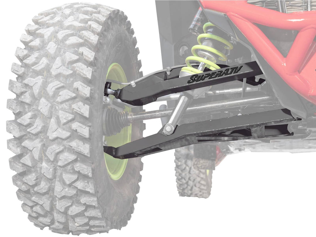 superatv sidewinder forward a arms for polaris pro r and turbo r installed on machine 