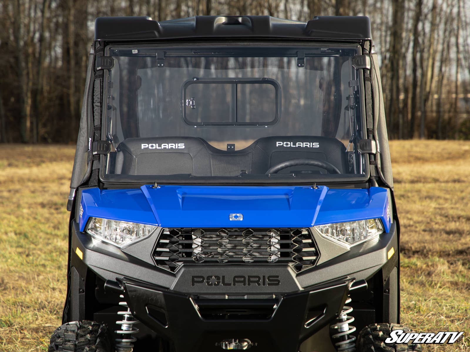 SuperATV Scratch Resistant Full Windshield | Polaris Ranger SP 570