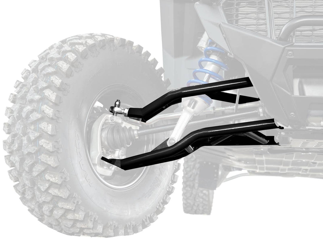 SUPERATV FORWARD A AMRS FOR POLARIS PRO R AND TURBO R INSTALLED ON PRO R ON WHITE BACKGROUND 