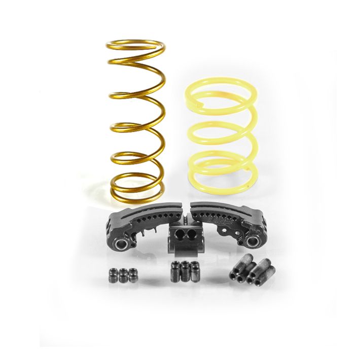 bikeman performance clutch kit with three weights, gold spring and yellow spring 