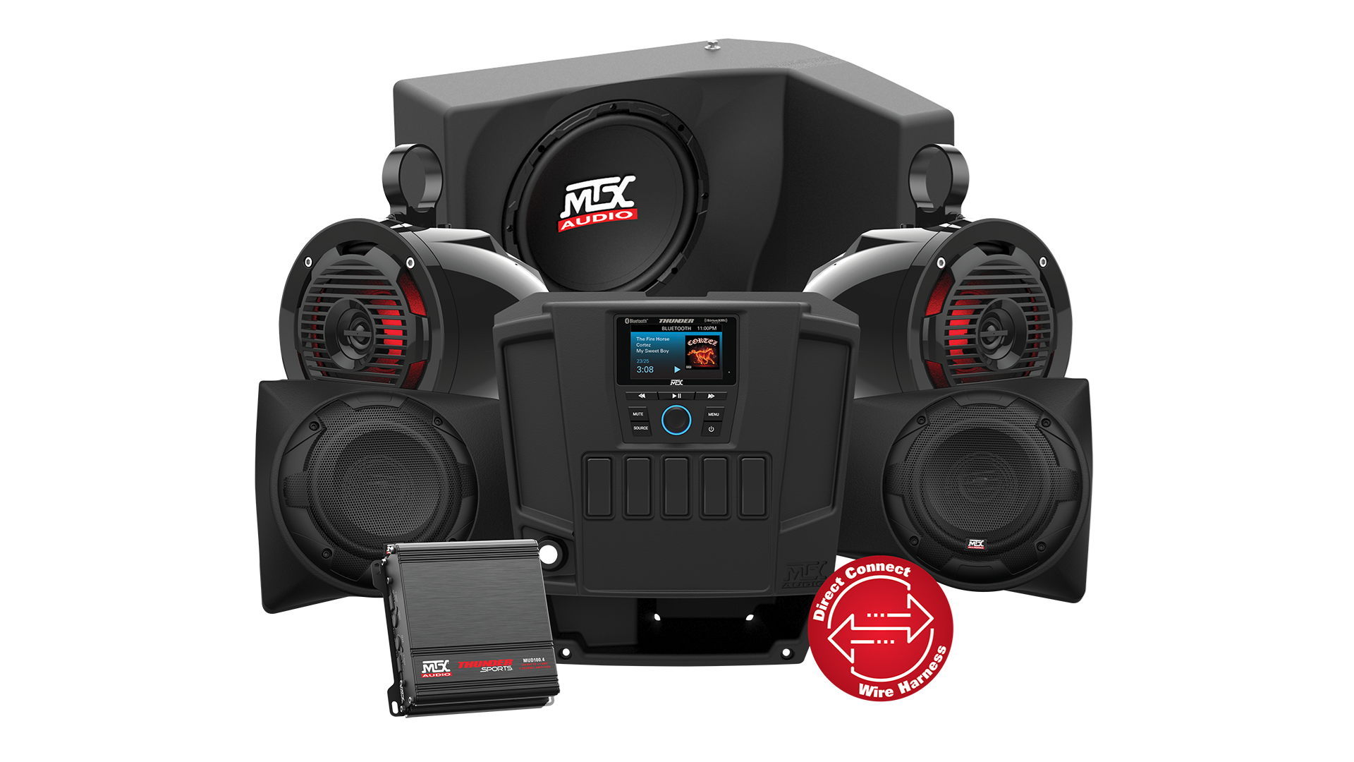 Mtx Four Speaker, Dual Amplifier, And Single Subwoofer | Polaris Ranger - Revolution Off-Road