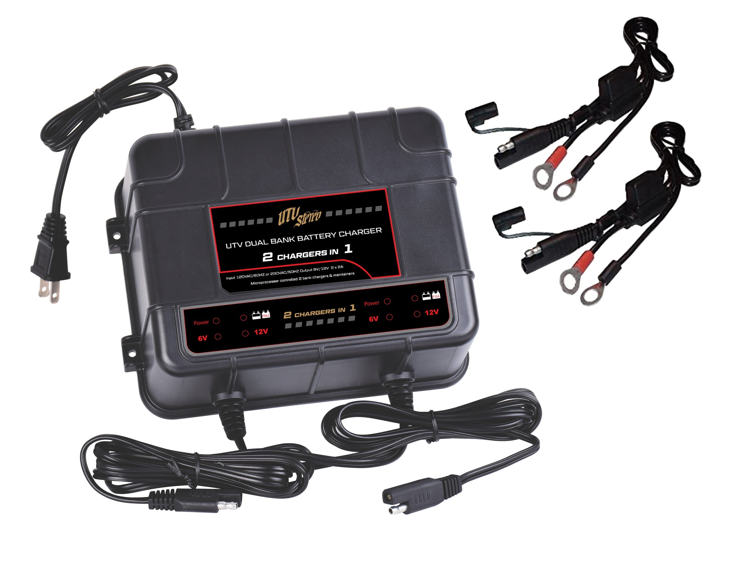 UTV Stereo Dual-Bank Battery Charger