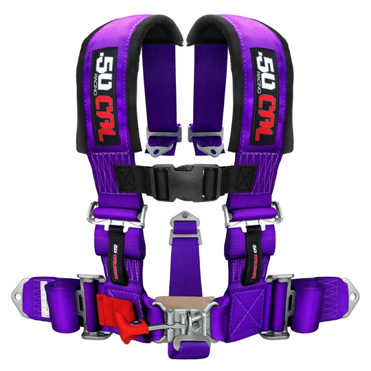 purple 3 inch 5 point 50 caliber racing harness seatbelt