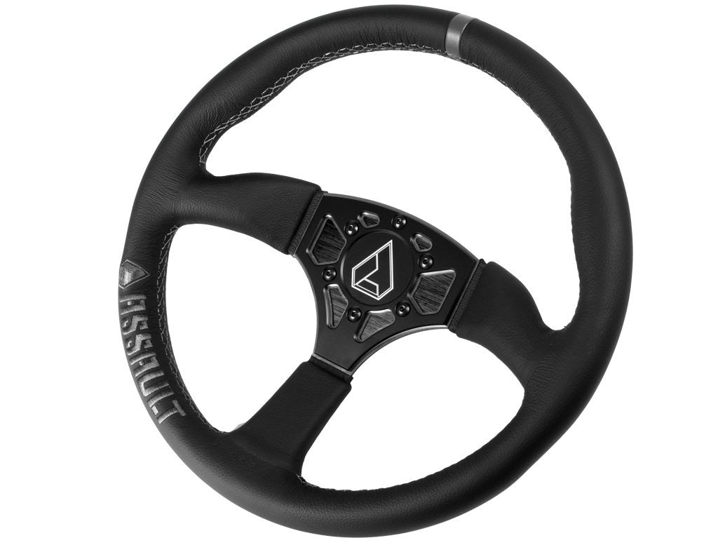 Assault Industries 350R Leather Steering Wheel (Universal) - Revolution Off-Road