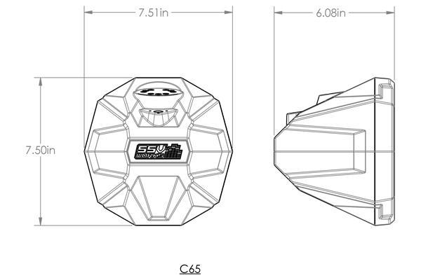 2016-2022 Can Am Defender Cage-Mount 6.5in Speaker Pods