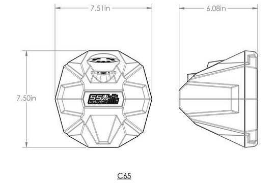 2016-2022 Can Am Defender Cage-Mount 6.5in Speaker Pods
