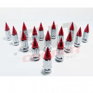 3/8x24 Chrome Spiked Lug Nuts - 16 Pack - Revolution Off-Road