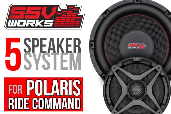 Polaris RZR 2019+ Ride Command XP1000 XP Turbo Complete 5 Speaker Plug & Play Kit SSV Works - Revolution Off-Road