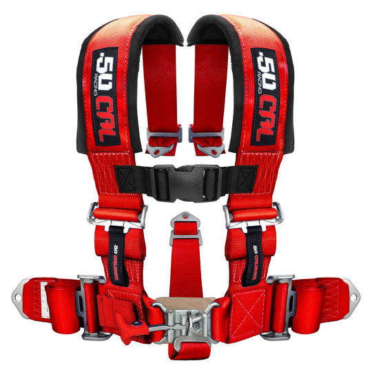 red 2 inch 5 point 50 caliber racing UTV seatbelt harness