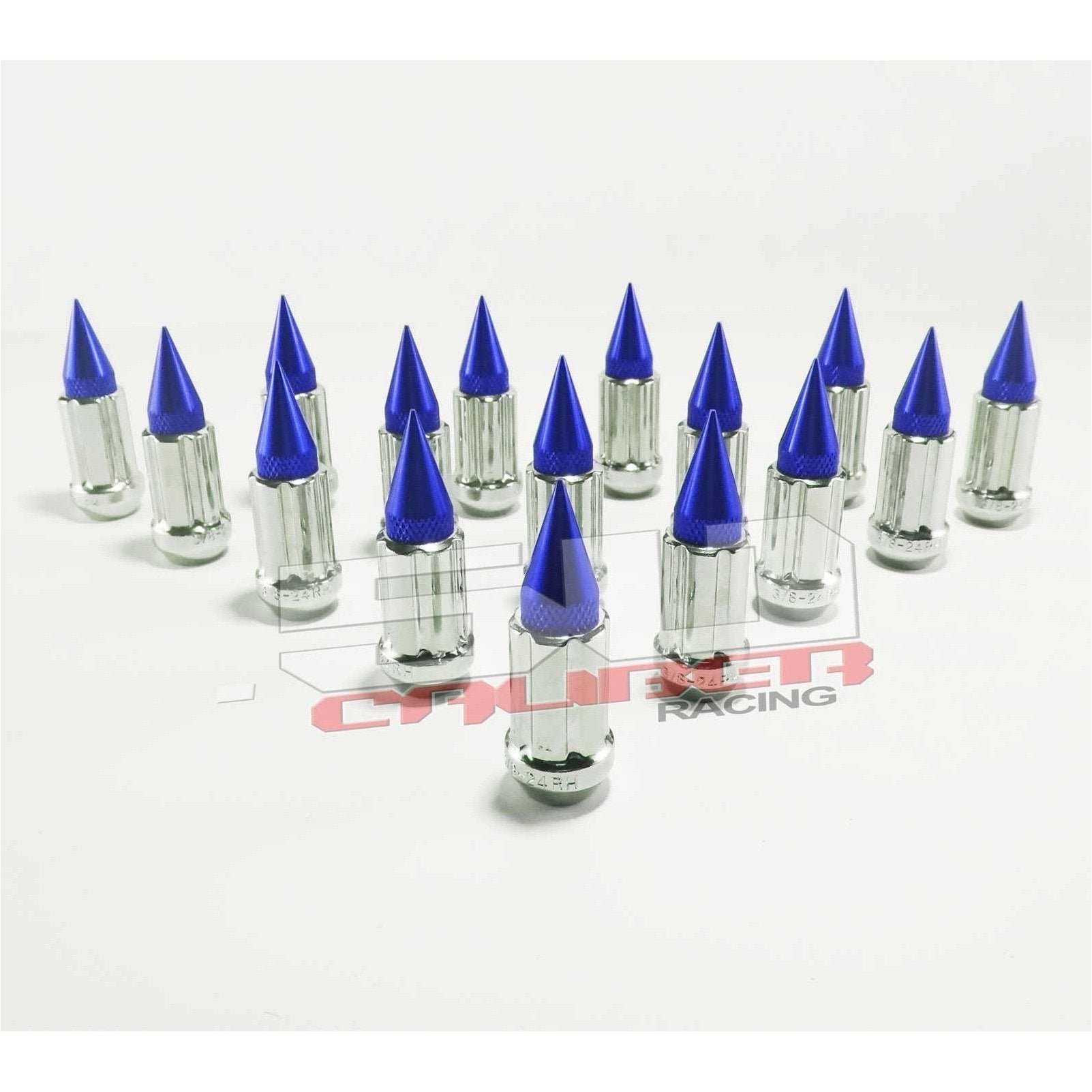 3/8 x 24 Chrome Spiked Lug Nuts - 16 Pack | 50 Cal