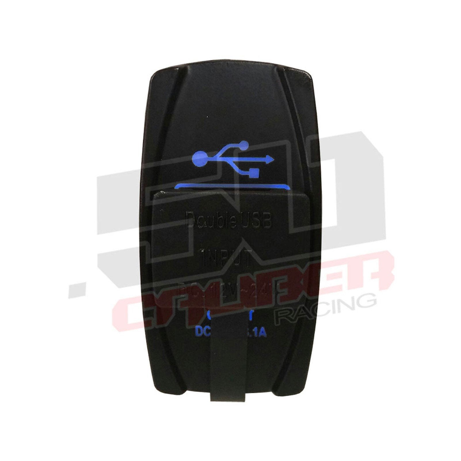 50 Caliber Racing Illuminated Dual USB Rocker Switch