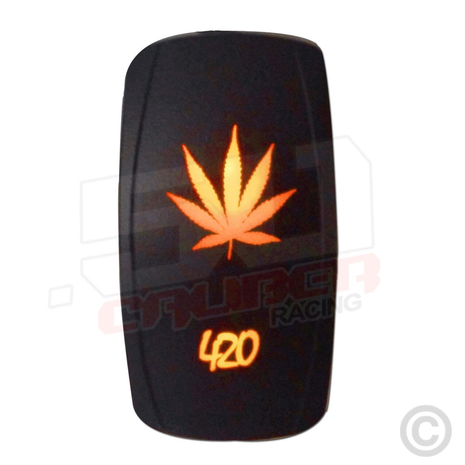 50 Caliber Racing 420 Leaf On/Off LED Rocker Switch