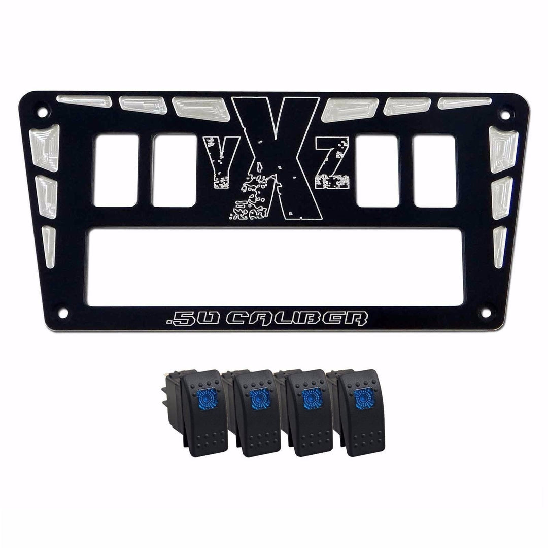 50 Caliber Racing YXZ 1000R Custom CNC 4 Switch Dash Panel