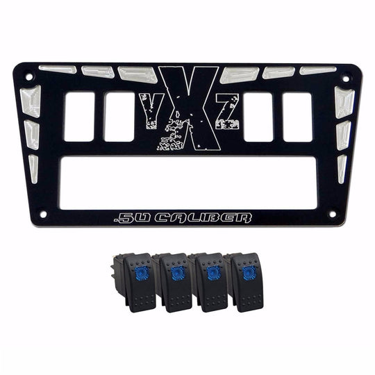 50 Caliber Racing YXZ 1000R Custom CNC 4 Switch Dash Panel