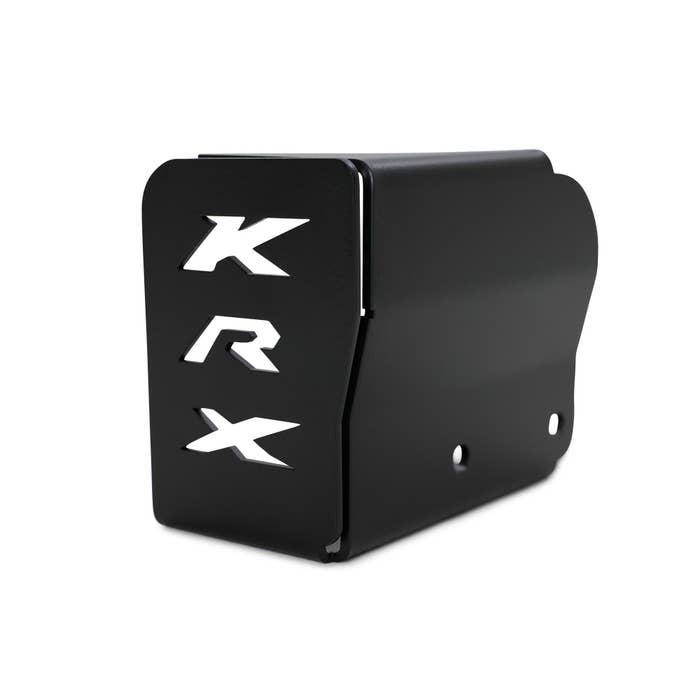 dynojet brake cylinder guard for kawasaki krx1000 in black on white background 