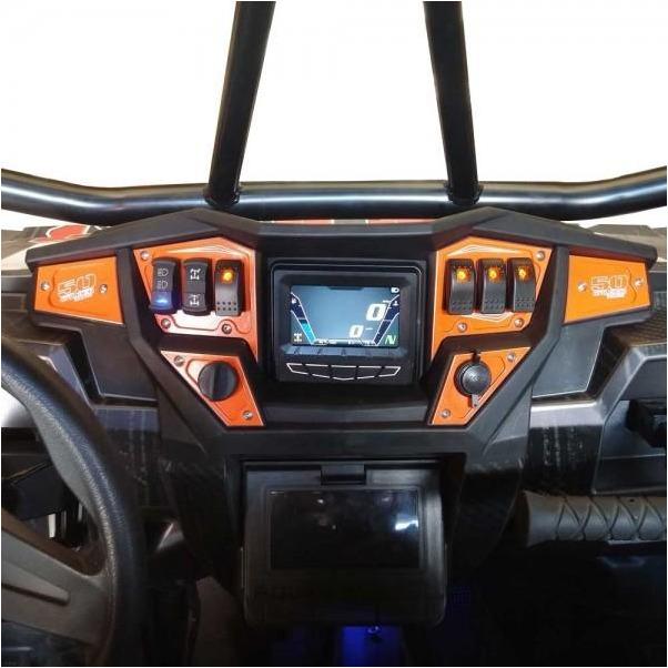 50 Caliber Racing RZR 6 Piece Dash Panel Digital GPS