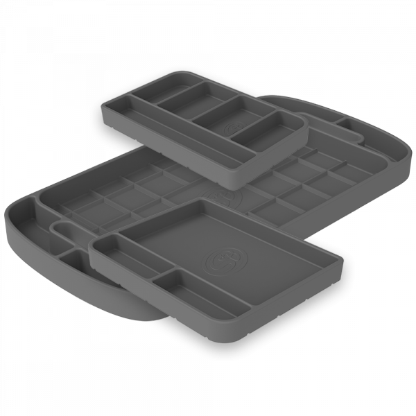 Tool Tray Silicone 3 Piece Set Color Charcoal S&B - Revolution Off-Road