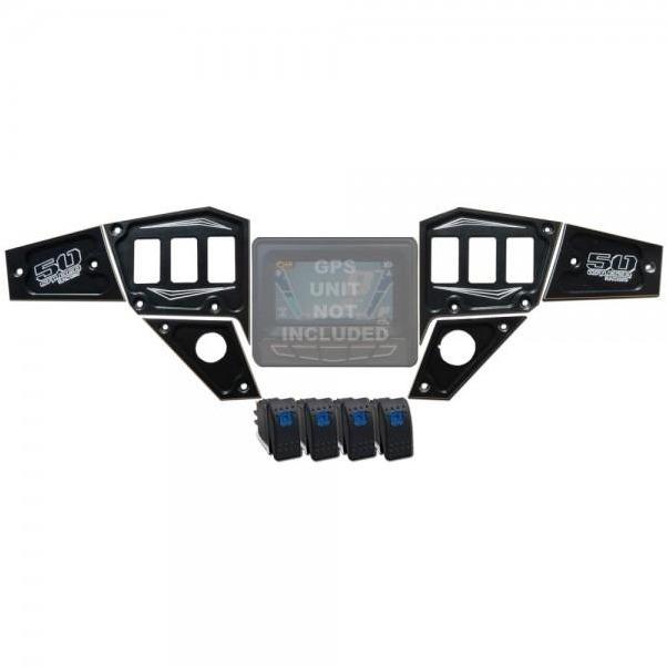 50 Caliber Racing RZR 6 Piece Dash Panel Digital GPS