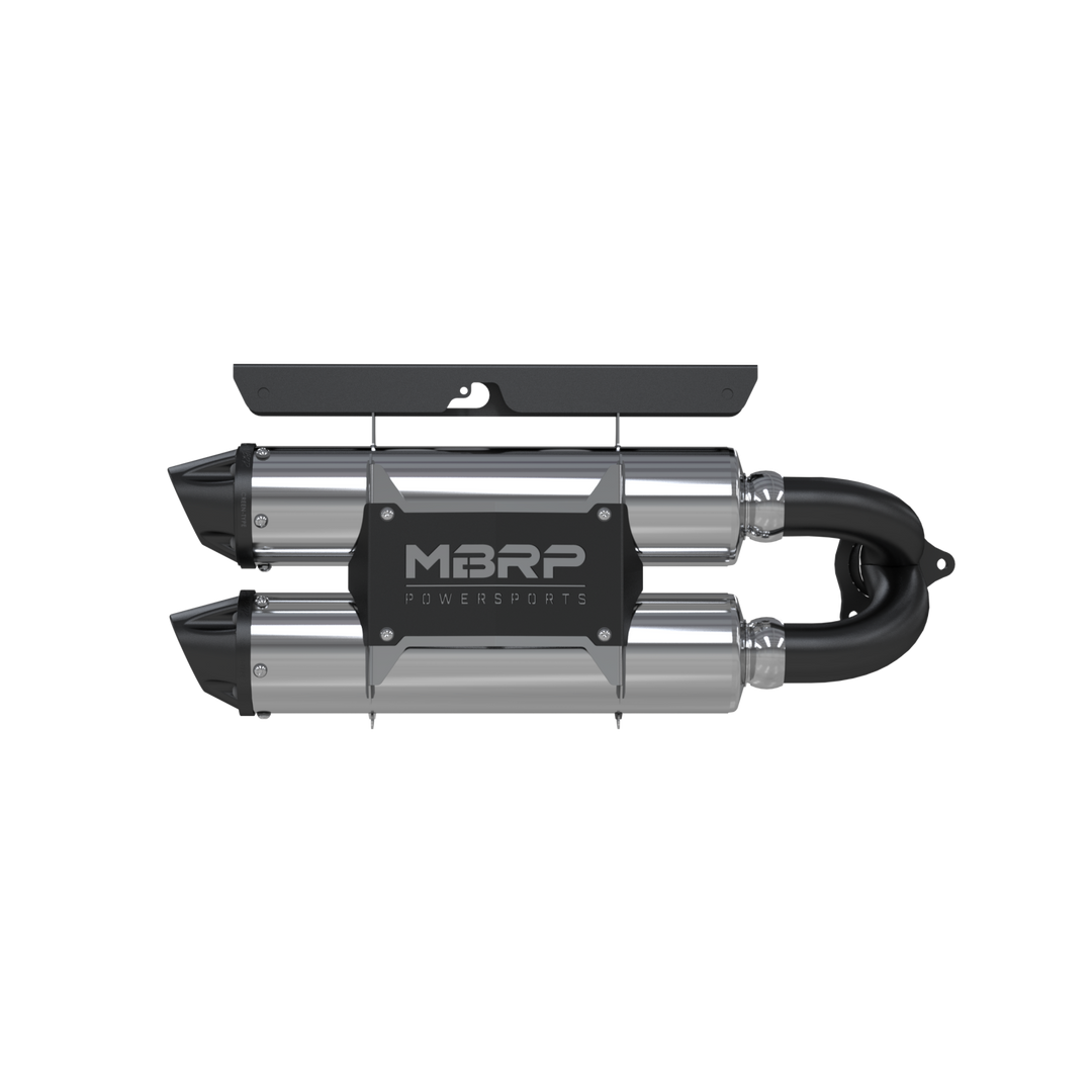 Stacked Dual Slip On Exhaust Pipe Performance Series For 16-21 Polaris RZR XP Turbo /Turbo S MBRP