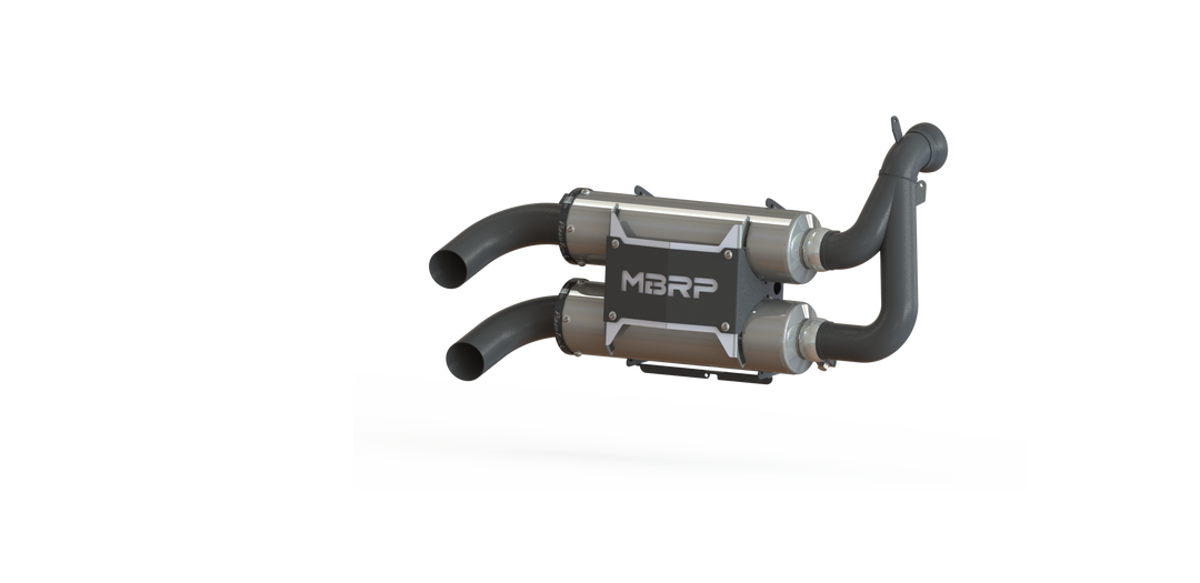Stacked Dual Slip On Exhaust Pipe For 15-22 Polaris RZR 900 Performance Series MBRP