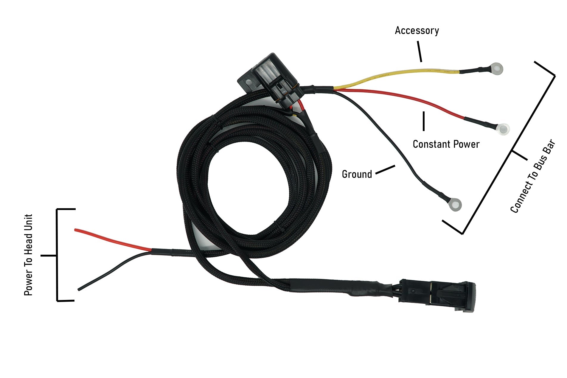 UTV Stereo Low Current Harness + Rocker Switch