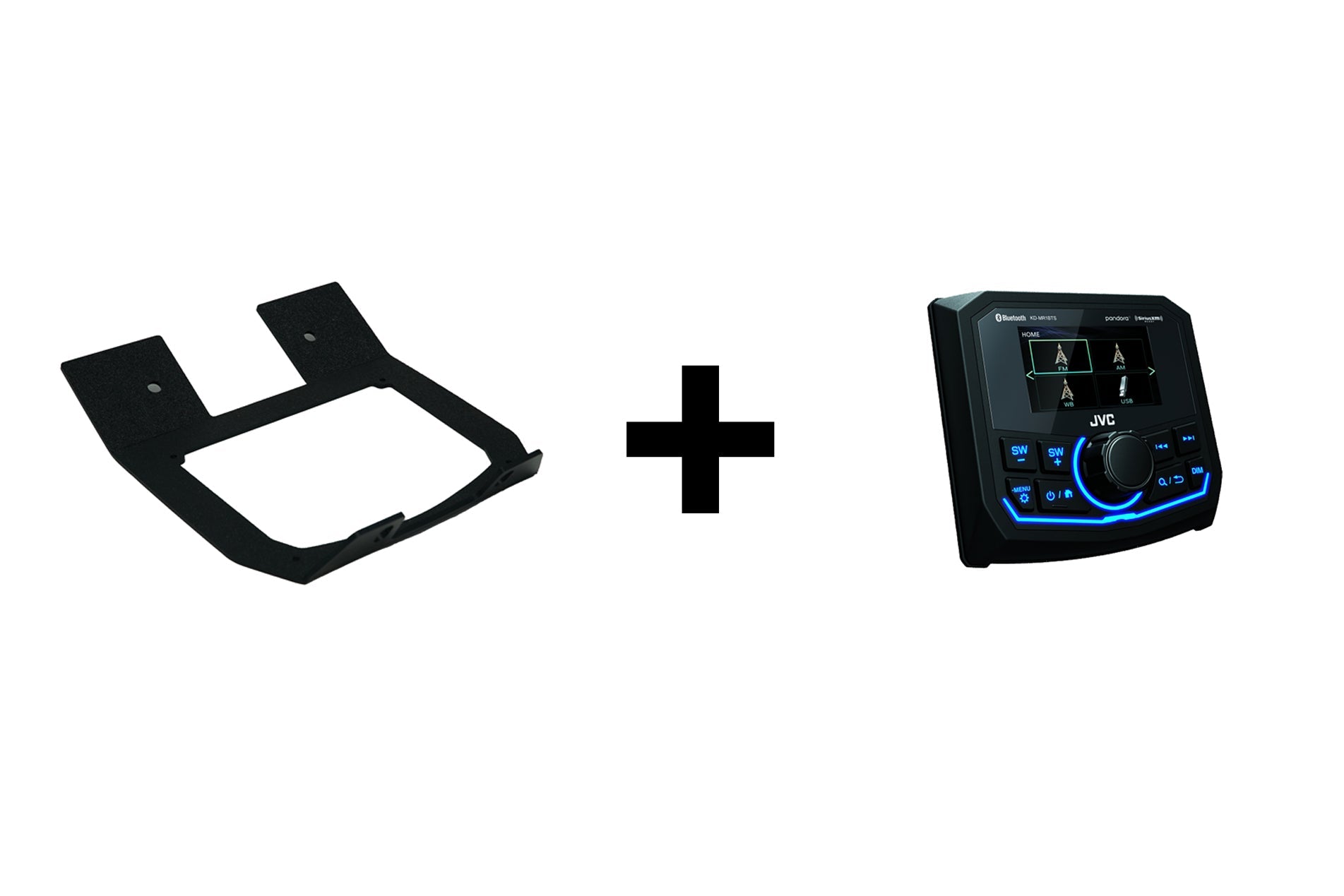 UTV Stereo JVC Lower Head Unit Mount | CanAm X3