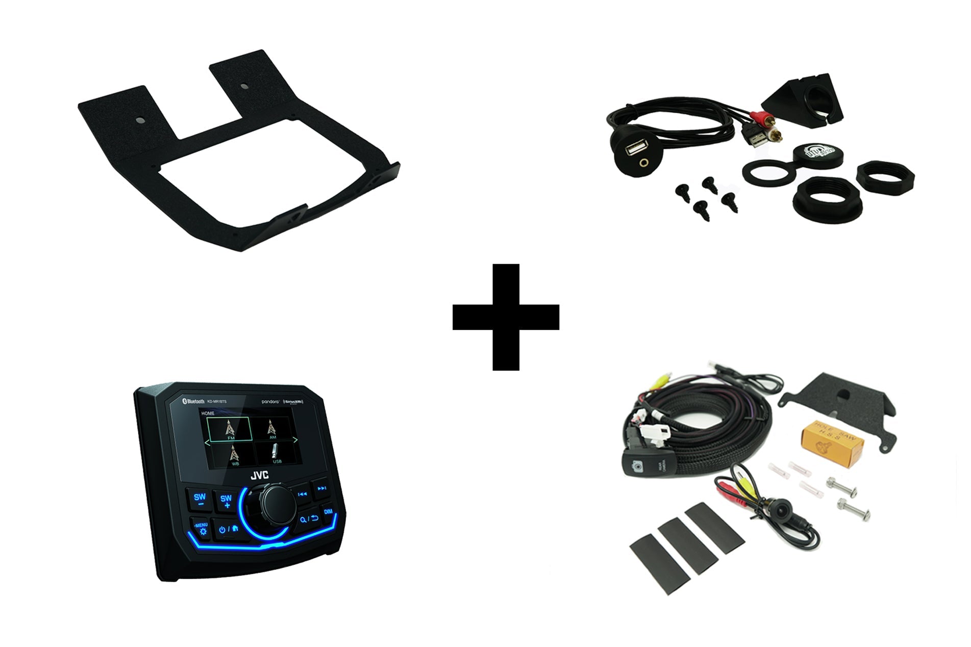 UTV Stereo JVC Lower Head Unit Mount | CanAm X3