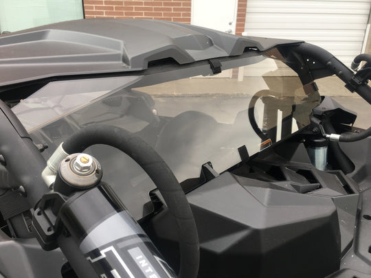 can am x3 rear window installed close up