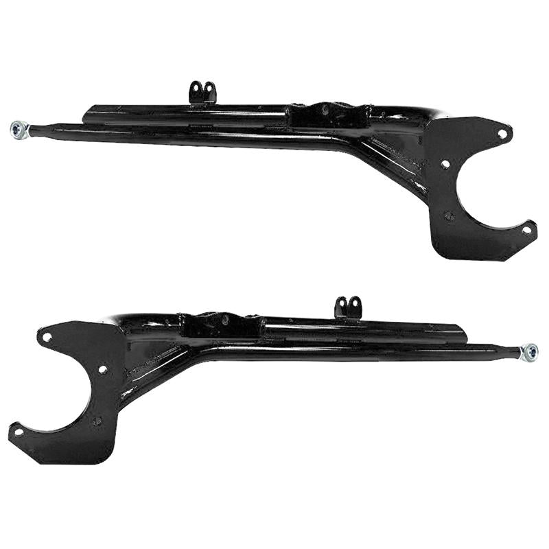 zbroz racing high clearance trailing arms for polaris rzr xp turbo black in color on white background