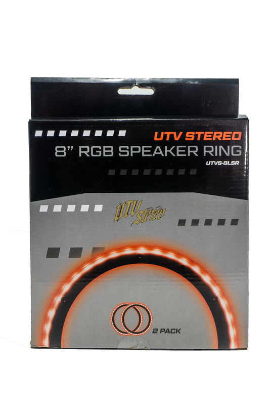 UTV Stereo 8" RGB LED Speaker Rings (Pair)
