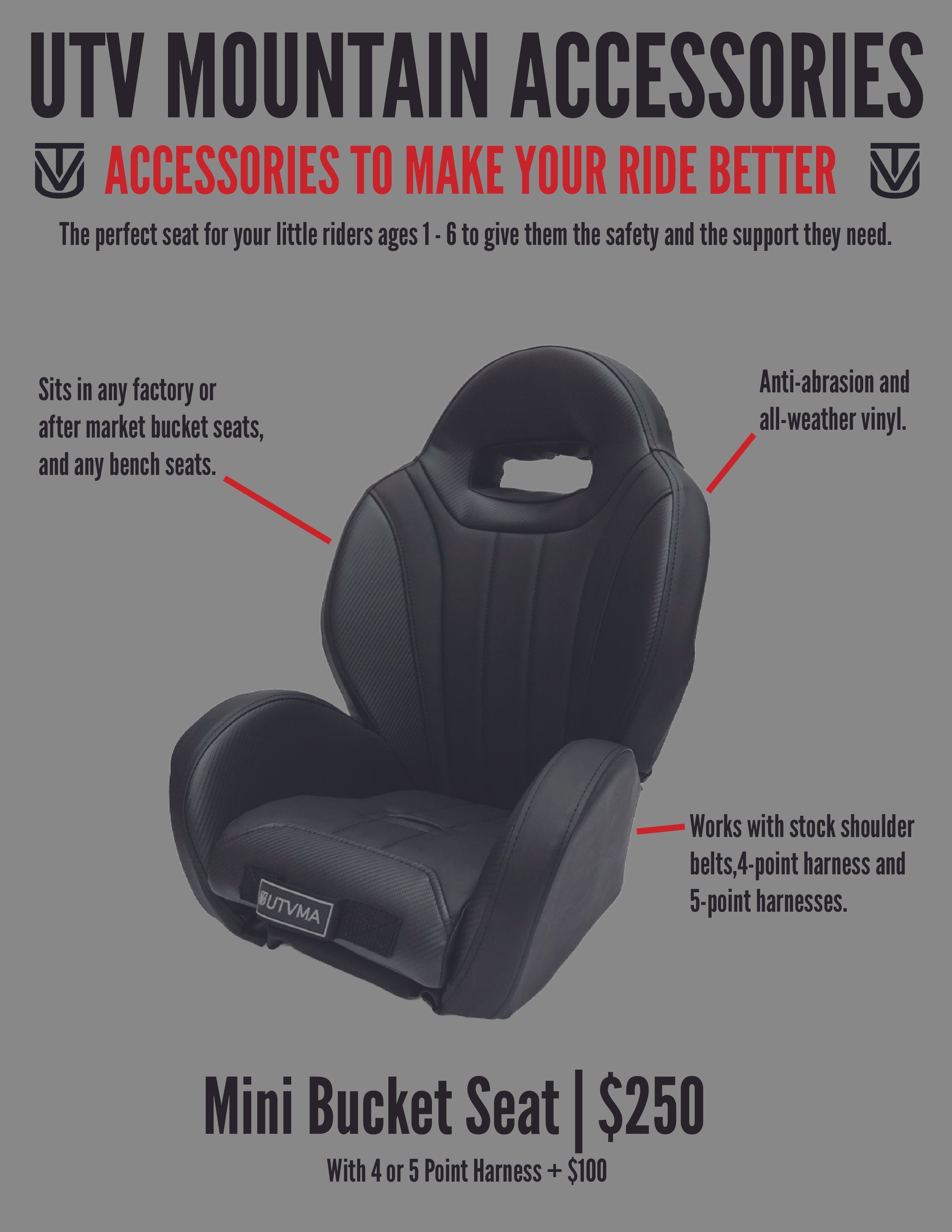 Mini Bucket Seat | UTVMA