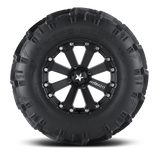 utv tire efx tire motomax mounted on wheel on white background 