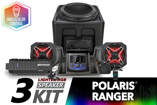 2018-2024 Polaris Ranger XP1000 Lighted 3-Speaker Audio System w/JVC