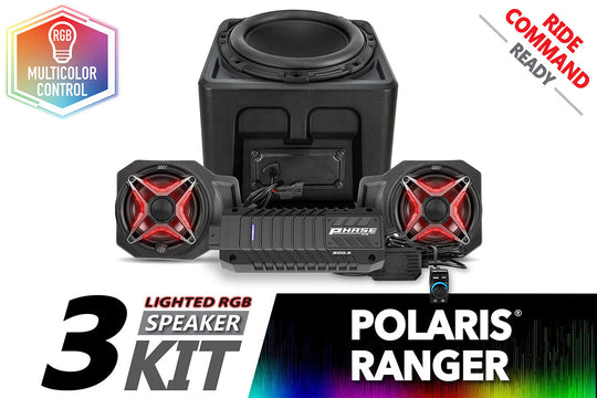 2018-2024 Polaris Ranger XP1000 Lighted 3-Speaker Audio System for Ride Command