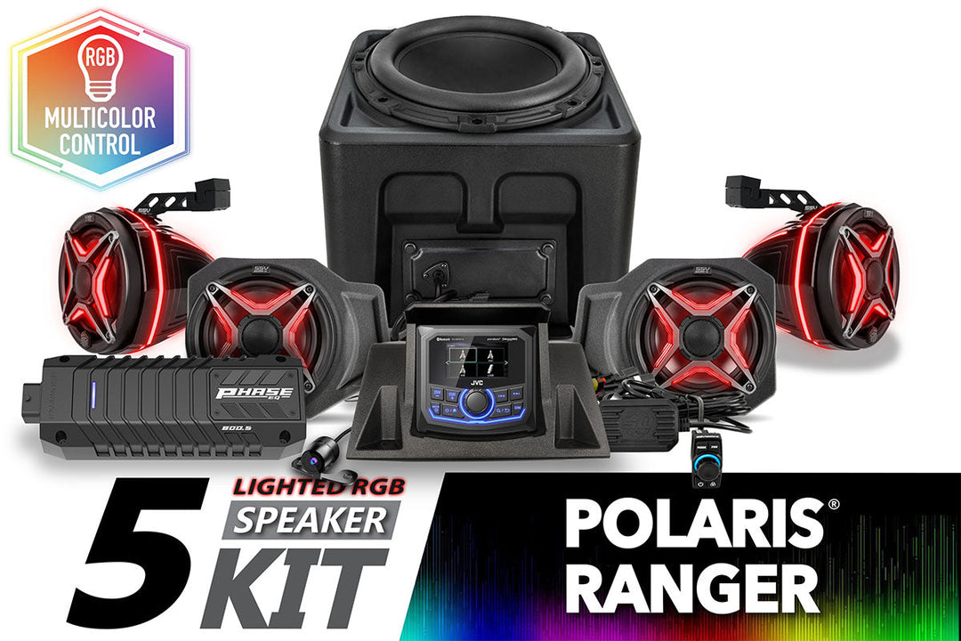 2018-2024 Polaris Ranger XP1000 Lighted 5-Speaker Audio System w/JVC