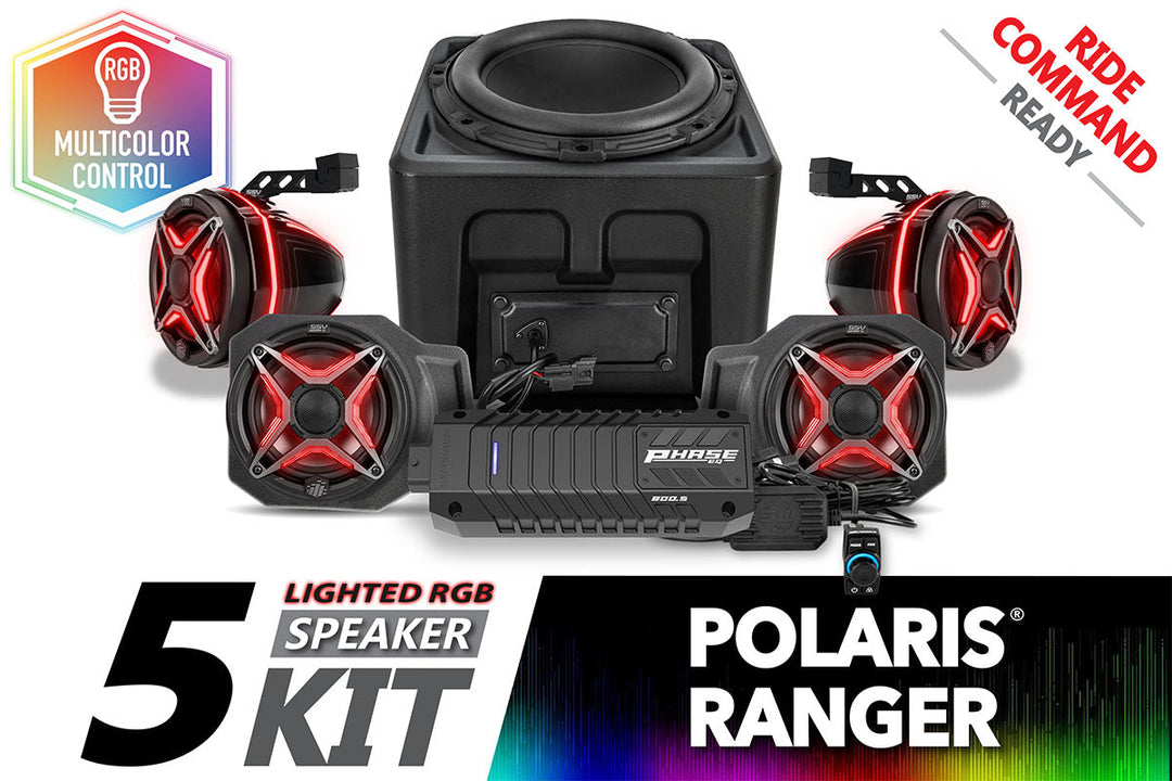 2018-2024 Polaris Ranger XP1000 Lighted 5-Speaker Audio System for Ride Command