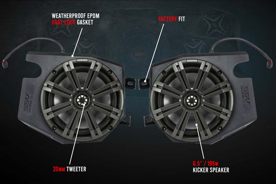 2014-2023 Polaris RZR Front Kick 6.5" Speaker Pods
