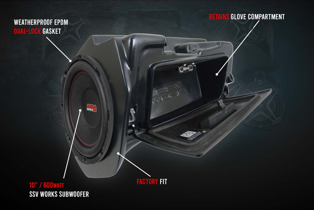 2014-2024 Polaris RZR Turbo S Velocity and XP1000 10in Amplified Subwoofer