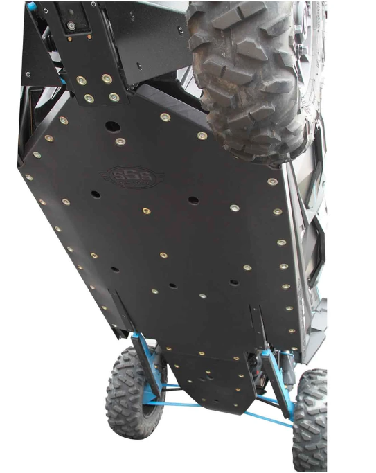 UHMW Skid Plate With Built In Rockers Polaris RZR XP Turbo 4 Seater SSS Off-Road - Revolution Off-Road