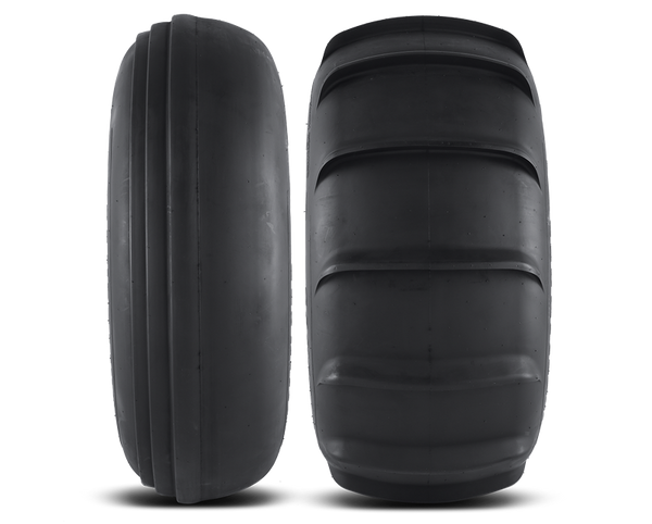 utv tire efx tire sandslinger paddle tires front and rear next to each other on white background 