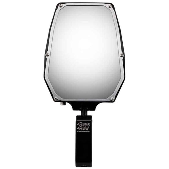 sector seven spectrum lighted utv mirrors on white background with glass howing 